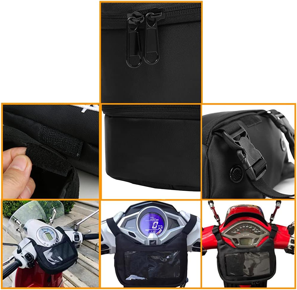 Handlebar Bag Storage Bag Compatible with ADV 350 XMAX 300 Xmax 125 TMAX GTS GTV LX 50 125 250 300 750 350 Sprint Scooter Waterproof phone bag