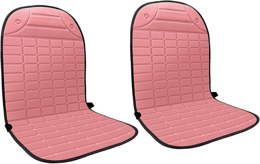 2 Pack Winter Seat Cushion - Portable Comfortable Fiber Seat Cover with Adjustable Buckle for Full Back and Seat (Pink)