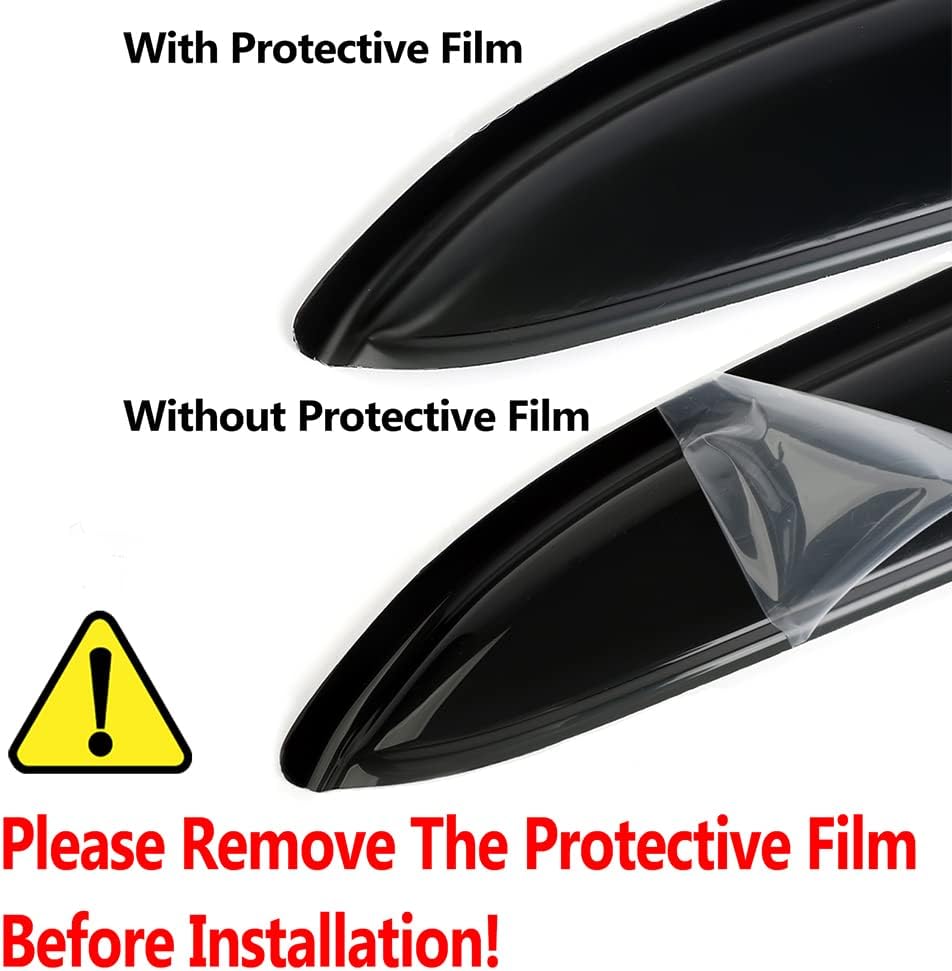 94725 Side Window Visors Wind Vent Deflector,4pcs Outside Mount Tape-On Nice Sun Rain Guards Set for 2003-2011 Honda Element