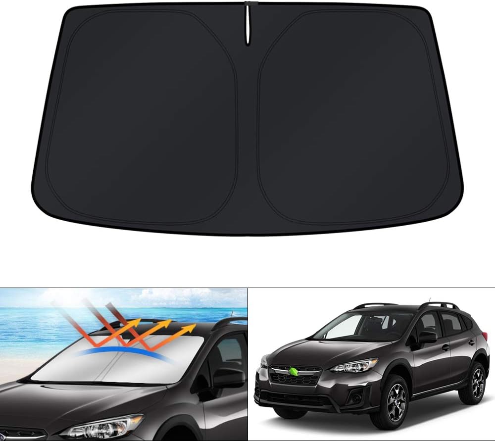 KUST Windshield Sun Shade for 2012-2017 Subaru Crosstrek/XV 2018-2023 Subaru Crosstrek Sunshade Foldable Sun Visor Protector Blocks UV Rays Keep Your Car Cooler
