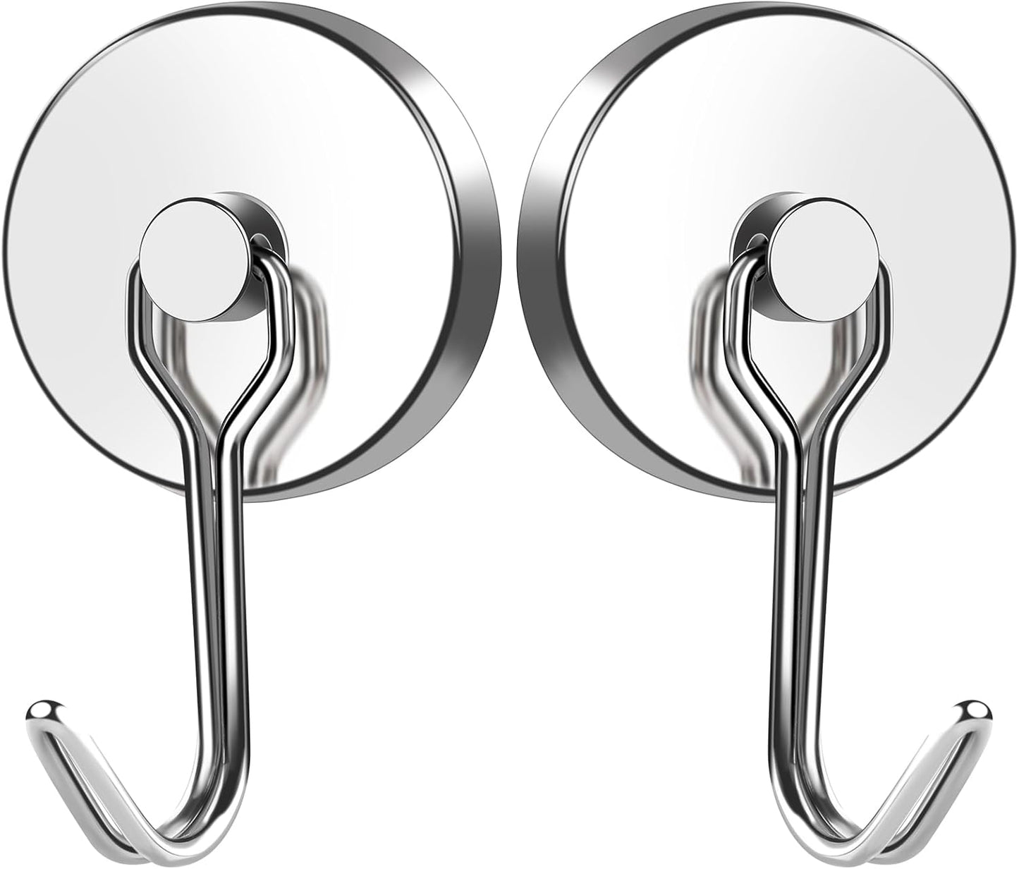 MIKEDE 110LB Magnetic Hooks, Neodymium Magnet Hooks for Hanging, Swivel Swing Magnetic Hook Heavy Duty, Strong Magnet with Hooks for Cruise, Kitchen, Camping, Door, Locker - 2 Pack