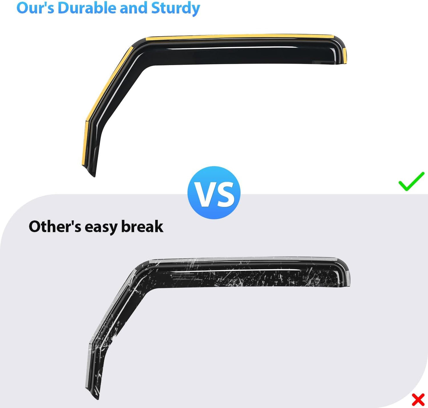 Nilight Window Rain Guards for Ford Maverick 2022 2023 2024 XL XLT Lariat Window Deflectors,Vent Window Visors-4 Pieces