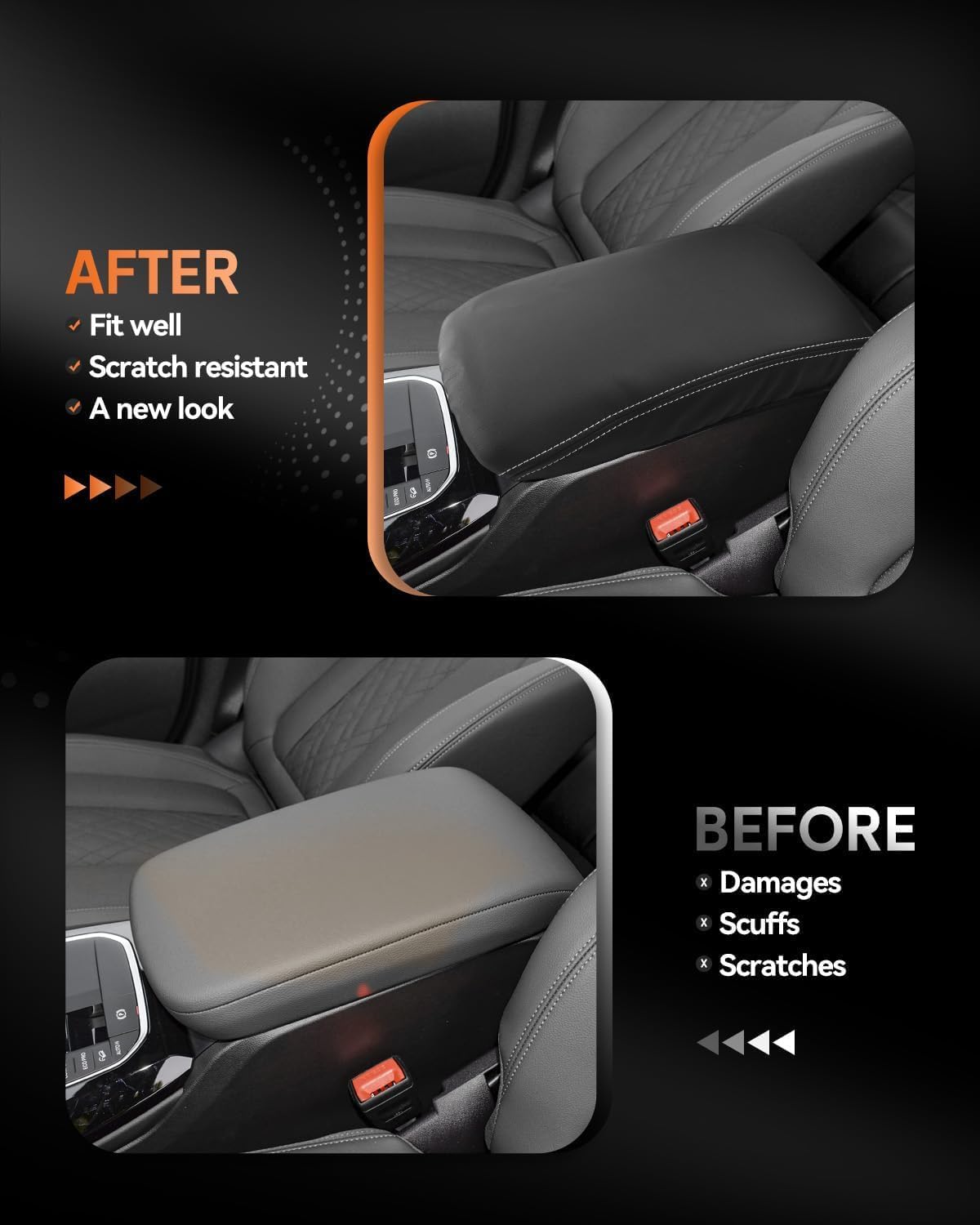 CDEFG for BMW X3 G01 -X4 G02 2018-2025 Center Console Cover Armrest Box Cover for X3/X4 2023 2024 2025 Accessories Console Arm Rest Protector