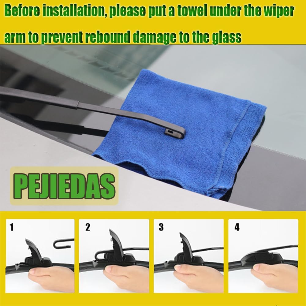 Set of Wiper Blades, Front Wiper + Rear Wiper Blades for Subaru Forester 2012-2018/Subaru Outback 2015-2019 (26 inch + 17 inch + 14 inch Wiper Blades) OE Original Style