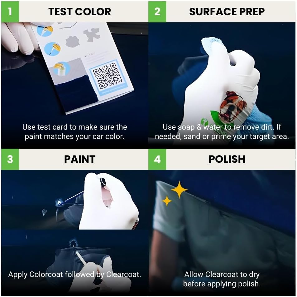 TouchUpDirect 8W2 Cavalry Blue Compatible with Toyota Exact Match Touch Up Paint Brush - Essential Kit