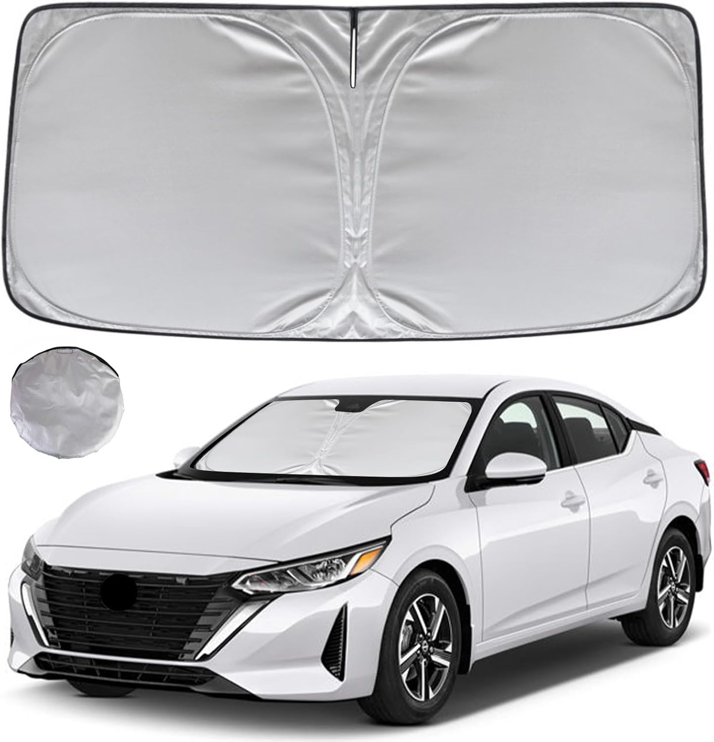 KAYZT Windshield Sun Shade for 2020-2025 Nissan Sentra Sedan Foldable Sunshade Front Window Custom Fit Car Accessories