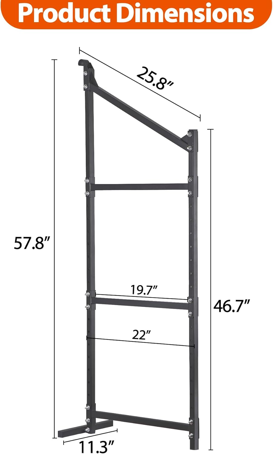 2 Pack Hanging Heavy duty Adjustable Shelf 56.5x22 Cargo Container Shelving units