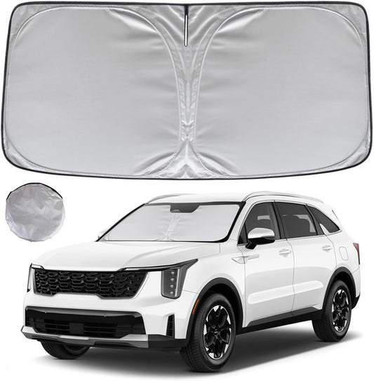 KAYZT Windshield Sun Shade for 2021-2025 2026 Kia Sorento Foldable Sunshade Front Window Custom Fit Car Accessories