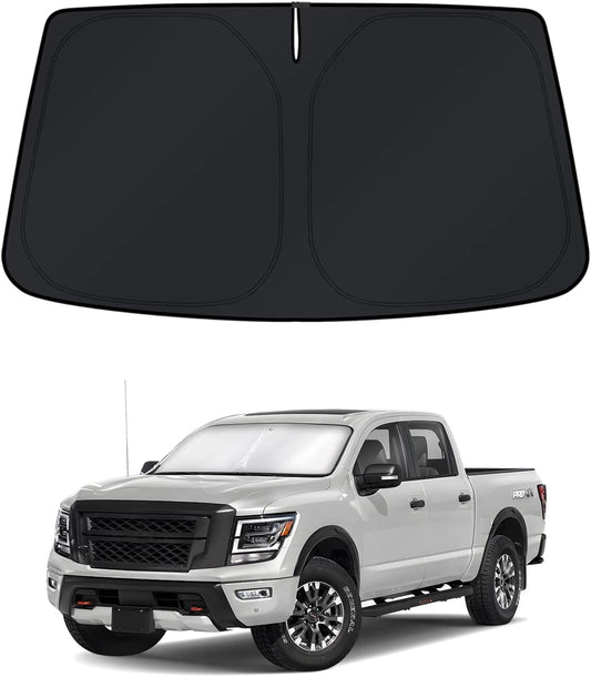 KUST Windshield Sun Shade for Nissan Titan 2020-2023 2024 Window Shade Sun Visor Cover Foldable Blocks UV Rays Keep Your Car Cooler
