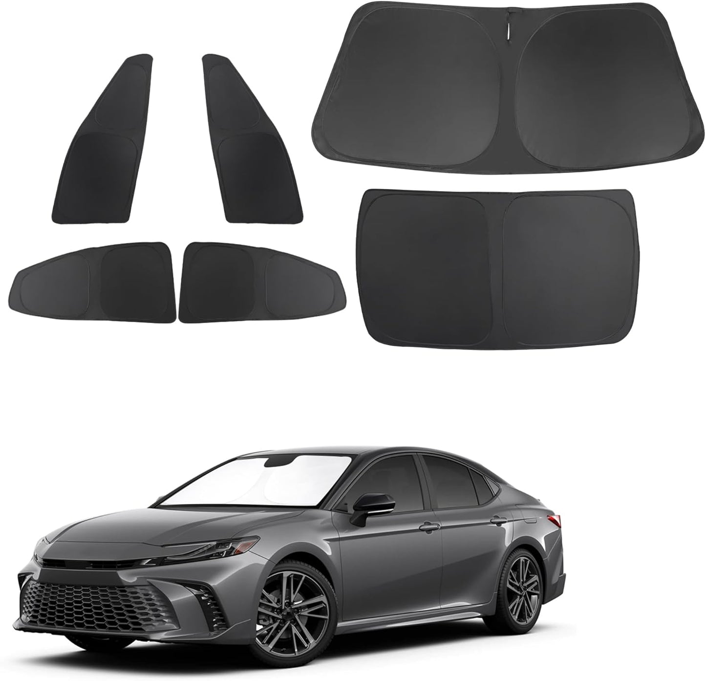 TINGLU Window Shades for Toyota Camry 2025 Accessories Full Windows Rear Triangular Windshield Sun Shade Sun UV Rays Privacy Protection 6PCS