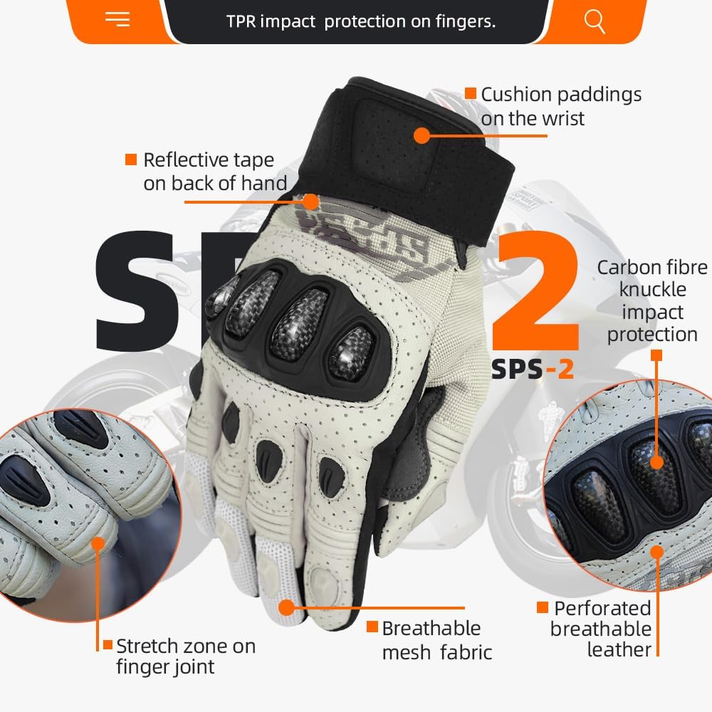 Seibertron SPS Series Touchscreen Motorcycle Motocross BMX ATV MTB Bicycle Cycling Full or Half Finger Gloves Adult and Youth
