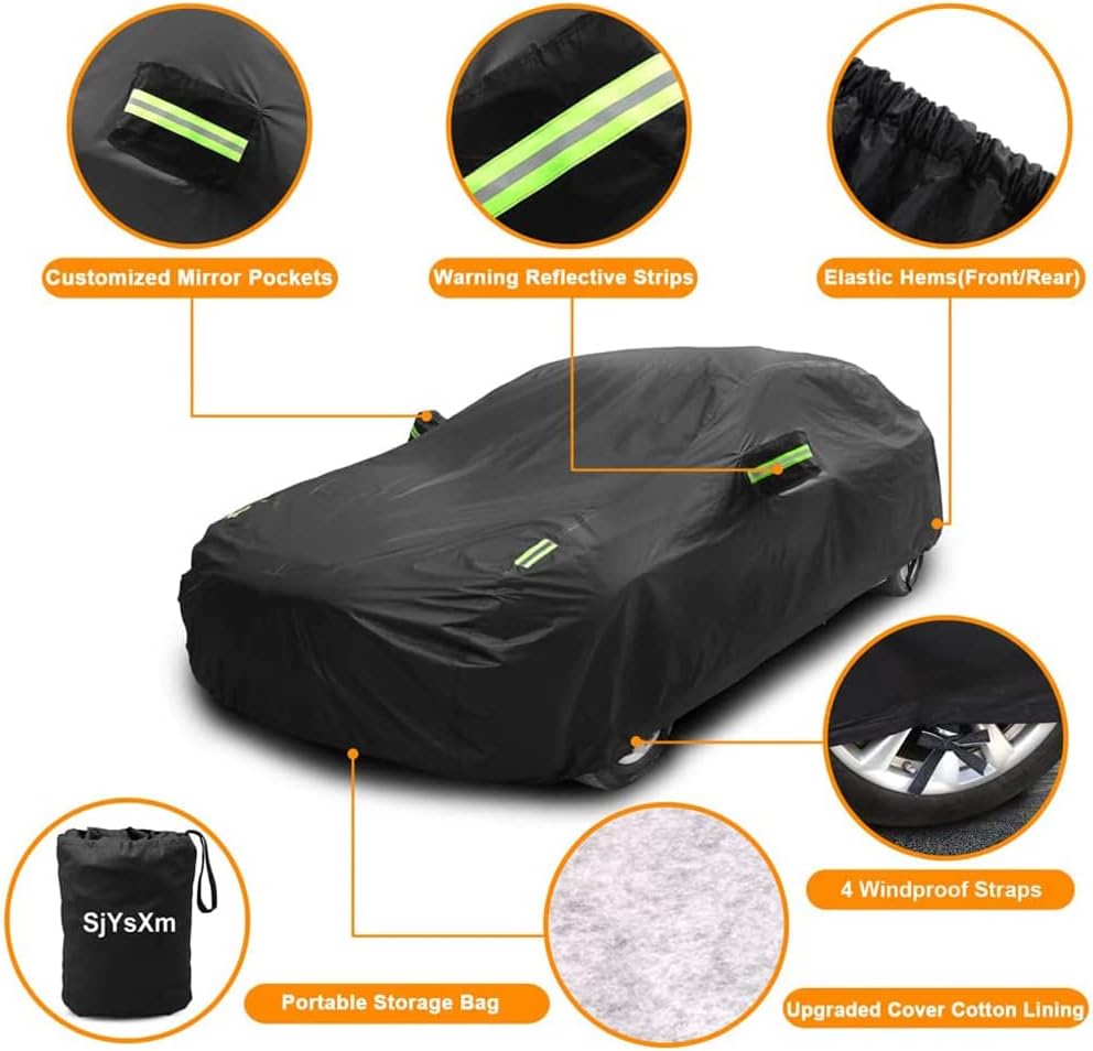 Custom Car Cover Compatible with Cadillac CT5/ CT5 V-Series 2020-2026 4-Door Sedan, Waterproof All Weather Car Coves with Cotton Lining, Heavy Duty Rain Snow Sun Dust UV Covers Outdoor Indoor