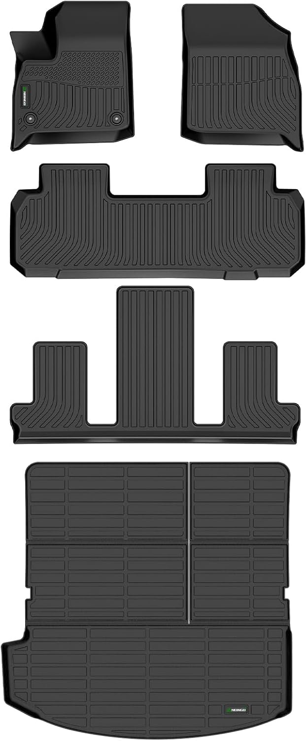 ANBINGO®Floor Mats Fit for Buick Enclave 2018-2024 & Cargo Liner All Weather Car Mats Rug for Buick Enclave TPE Rug Mat for Buick Enclave Rubber Trunk Liner Carpet for Enclave Automotive Accessories