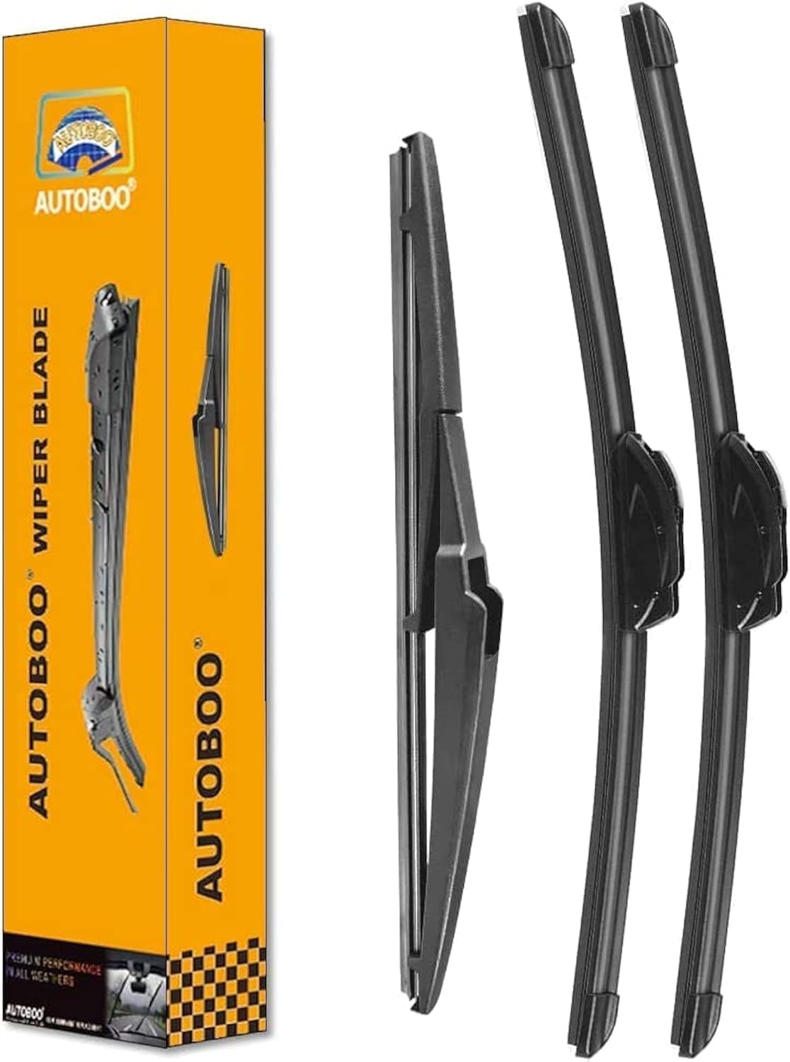 AUTOBOO 22"+21" Windshield Wipers with 12" Rear Wiper Blade Replacement for Dodge Durango 2011 2012 2013 2014 2015 2016 2017 2018 2019-2023, Jeep Grand Cherokee-Original Factory Quality (Pack of 3)