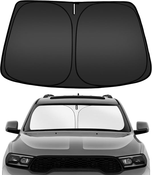 ARISMOTOR Windshield Sun Shade for Dodge Durango 2011-2025, Custom Fit Foldable Front Window Sunshade Sun Visor Protector, Block UV Rays Keep Your Car Cooler