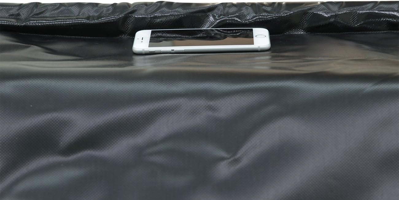 Garage Car Floor Mat Containment Garage Mat for Oil, Winter Snow, Mud, Rain - 7' 9" x 16', Black