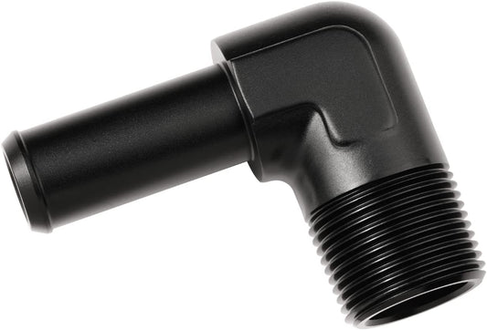 3/4 NPT Male to 3/4" Hose Barb Fitting Adapter 90 Degree Elbow Aluminum Black