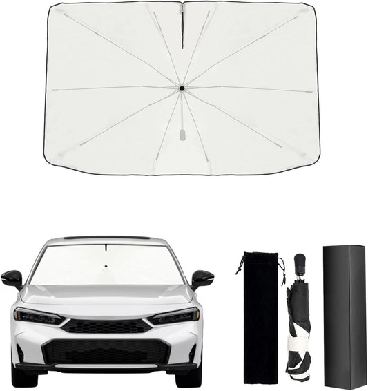 Umbrella Sunshade for Honda Civic 2025 2024 2023 2022 Accessories, Foldable Windshield Cover Sun Shade Umbrella Sun Visor UV Block Windshield, Ice Nano (for for Honda Civic 2022-2025