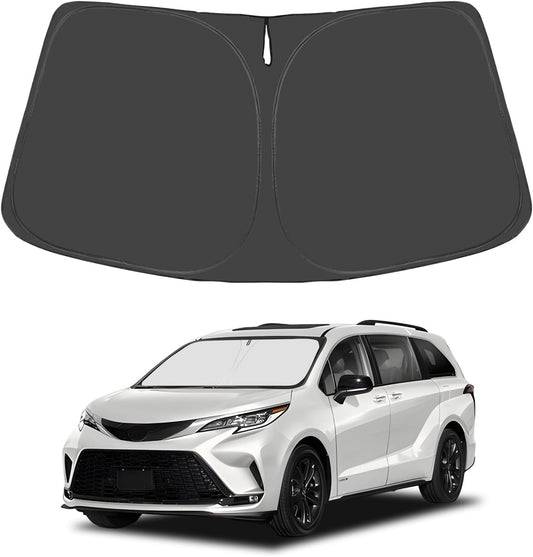 Proadsy Custom Fit 2021-2025 Sienna Mini L LE SE XLE Limited Van Windshield Sun Shade 4-Layer Foldable Front Sunshade Protector Sun Visor Blocks UV Rays Keep Car Cooler