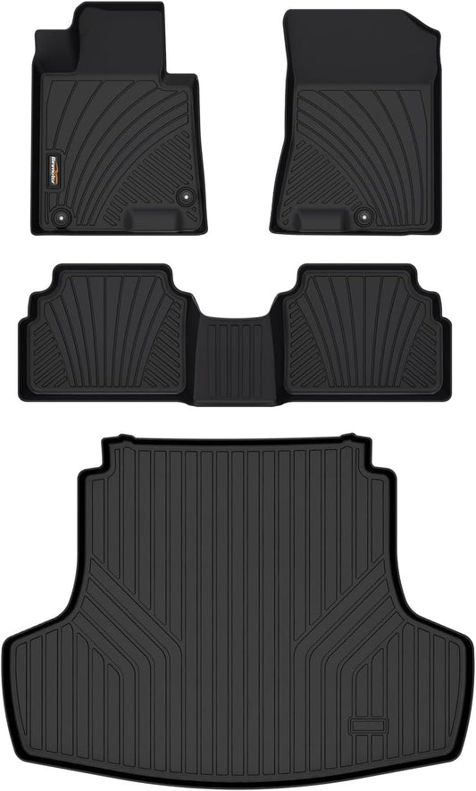 Binmotor-All Weather Floor Mats & Cargo Liner Set for Kia K5 2021-2025(Only FWD) / 2020-2025 Hyundai Sonata, Car Accessories Floor Mats for Kia K5 Floor Liners for Hyundai Sonata
