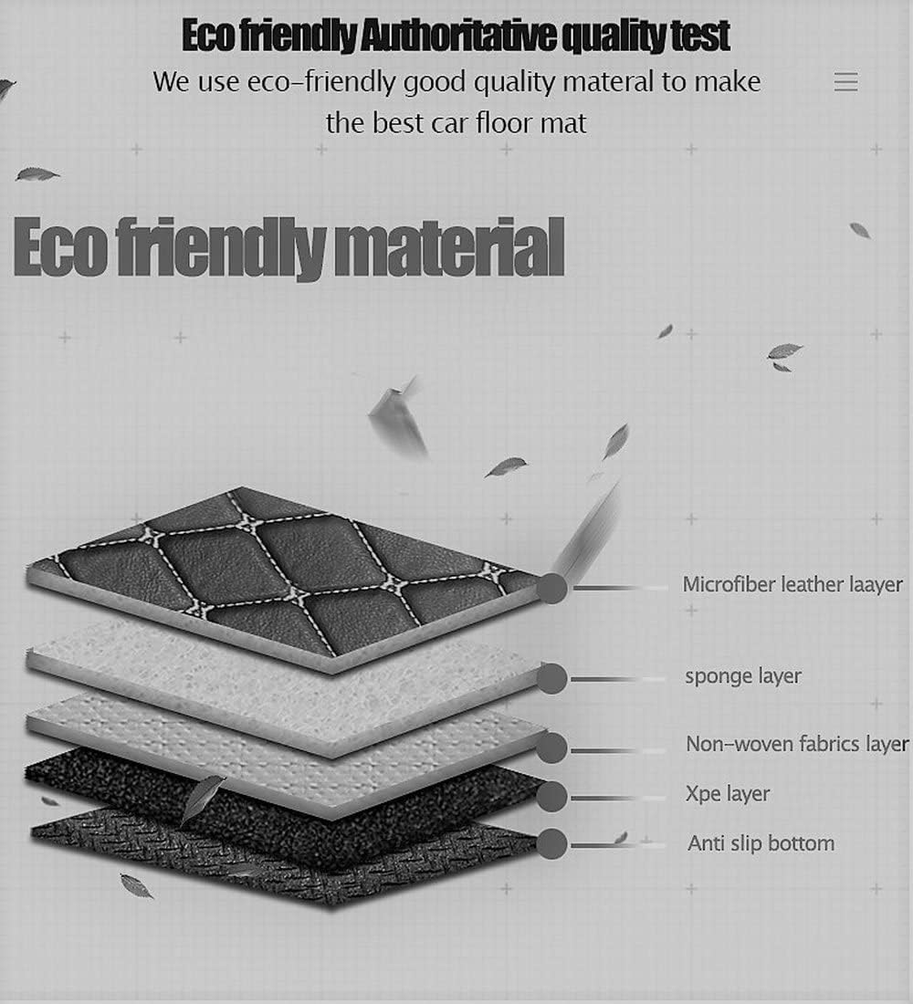 Custom Car Floor Mat Compatible with BMW Mercedes-Benz Toyota Cadillac Lexus Honda Infiniti Nissan Hyundai Kia Audi All Models Cars Sedans SUVs Automotive Mats (Black and White bar)