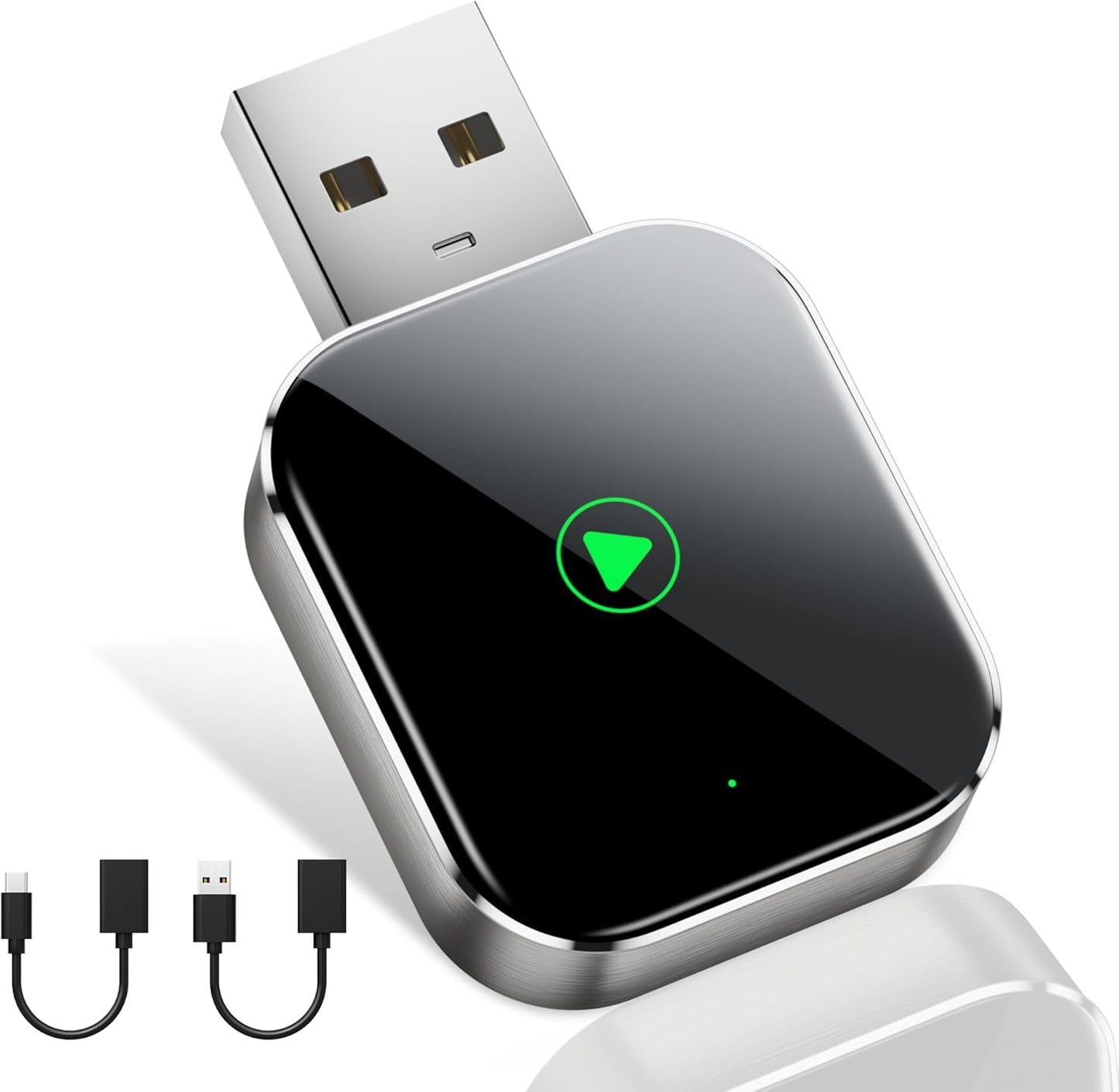 Mini CarPlay Wireless Adapter for Apple iPhone - Converts Wired to Wireless CarPlay Adapter, CarPlay Dongle Stick for Apple Wired CarPlay Cars & for iPhone iOS 10+, USB & Type-C, Plug & Play