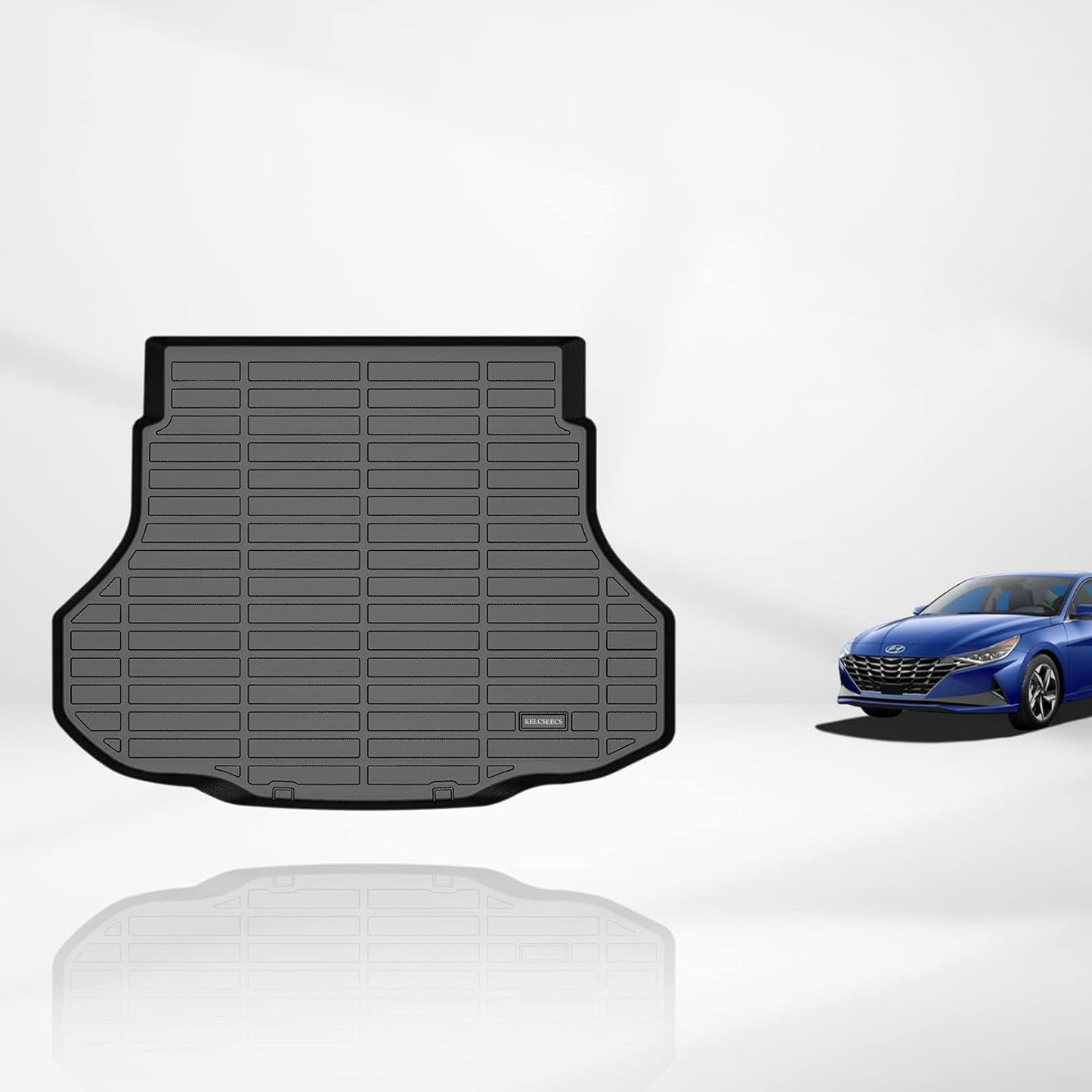 KELCSEECS® Floor Mats & Cargo Liner Custom for Hyundai Elantra & Elantra N 2021-2025,All Weather Protection TPE Floor Liners Front& Rear Row Full Set Elantra Accessories Black