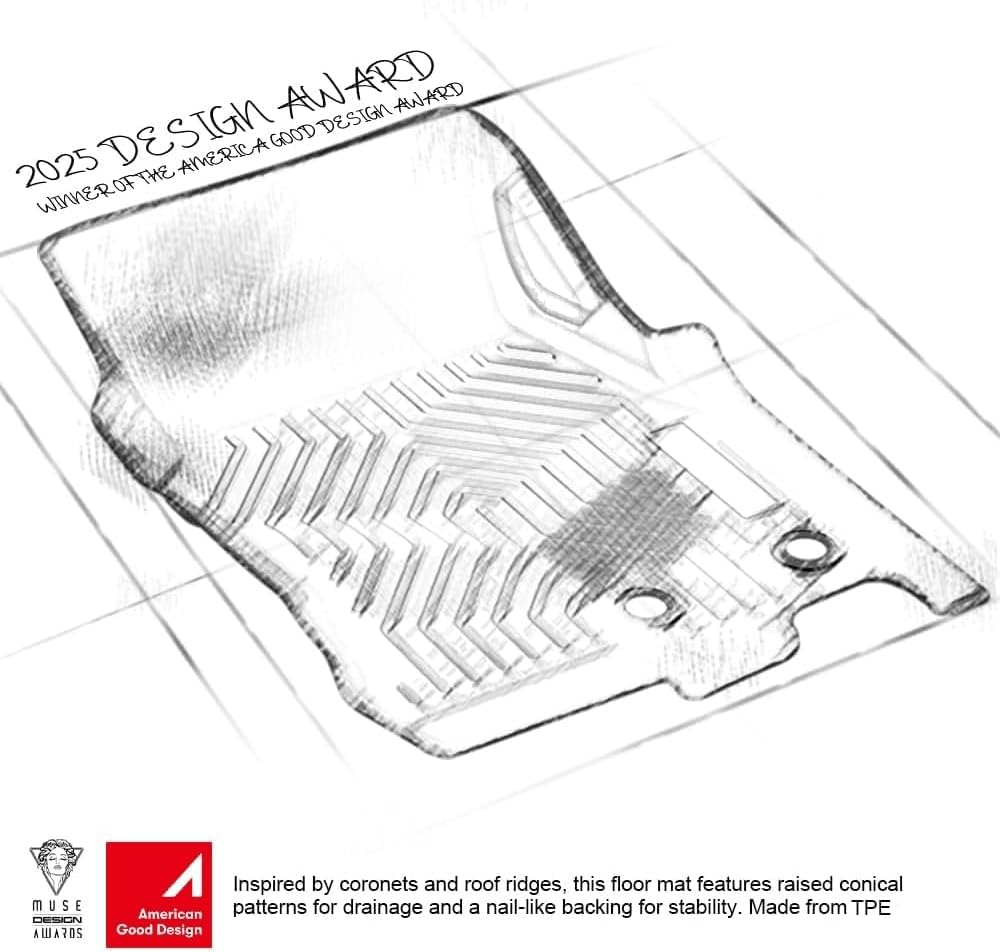 G-PLUS Floor Mats Fit for Toyota Tacoma 2016-2023 Double Cab(Only Fit Automatic) TPE All Weather Custom Fit Floor Liners for Tacoma 1st & 2nd Row Car Floor Mats Accessories