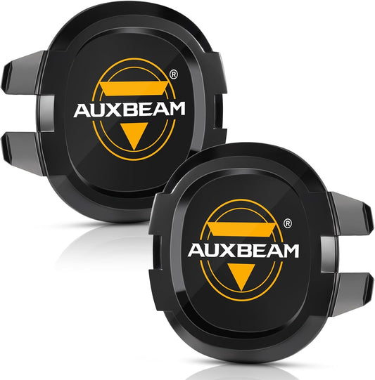 Auxbeam P4 Series Round Protective Light Covers, 4 Inch Black Offroad LED Pods Lens Cap, Dust Impact Shield & Street Compliant, Snap-On Design, 2 Packs