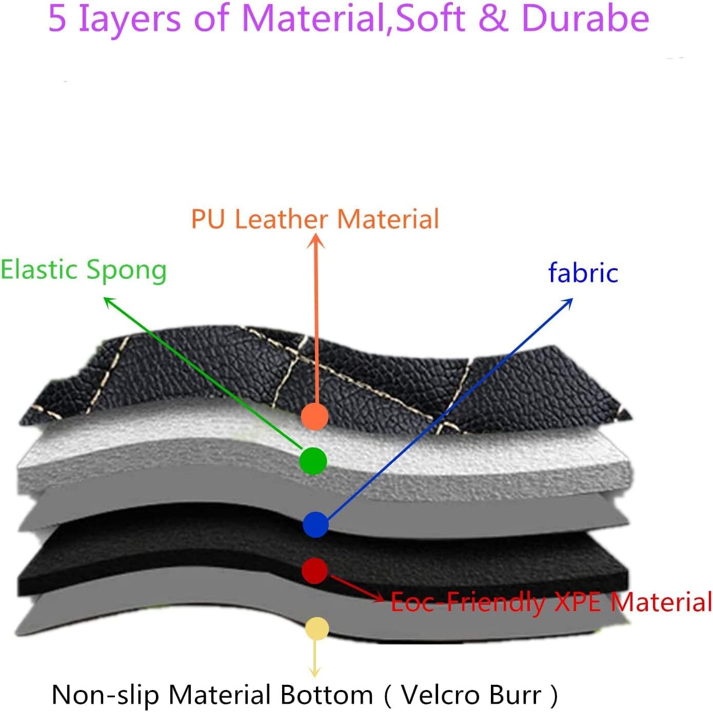 Custom All-Weather Protection Luxury Leather Floor Mats for Cars SUVs Trucks According Anti-Slip Leather Floor mats ﻿ (26,Beige and Purple)