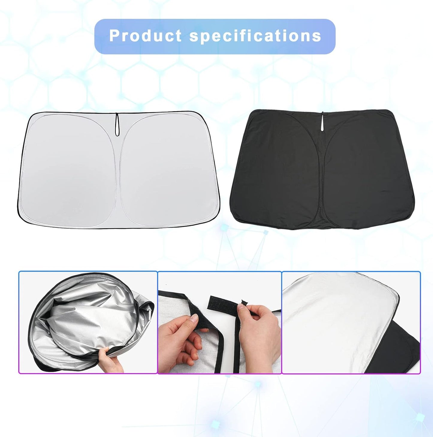 SXCY 2022 2023 2024 2025 Ioniq 5 Windshield Sunshade 2023 2024 2025 Hyundai Ioniq 5 Accessories 2022-2025 Ioniq 5 Sunshade Foldable Sun Shield 2023 2024 2025 Ioniq 5 Sunshade Block UV Rays