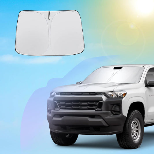 SXCY for 2023 2024 Chevy Colorado/GMC Canyon Windshield Sunshade 2023 2024 Colorado Z71 ZR2 LT WT Trail BOSS Accessories 2024 Colorado/Canyon Sun Shade Foldable Sun Shield 2024 Colorado Sun Protector