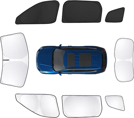 8pcs Car Window Shades for Kia Telluride 2020-2025 Accessories,Windshield Side Rear Full Sunshade,Sun Visor UV Blocking, Privacy Protection and Blackout for Camping Outdoor