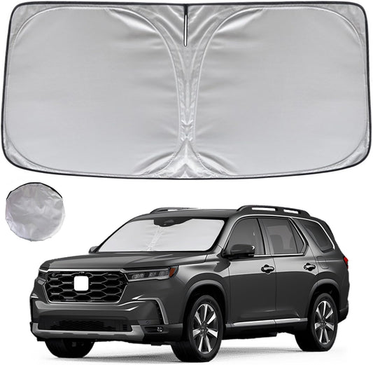 KAYZT Windshield Sun Shade for 2016-2024 Honda Pilot Foldable Sunshade Front Window Custom Fit Car Accessories