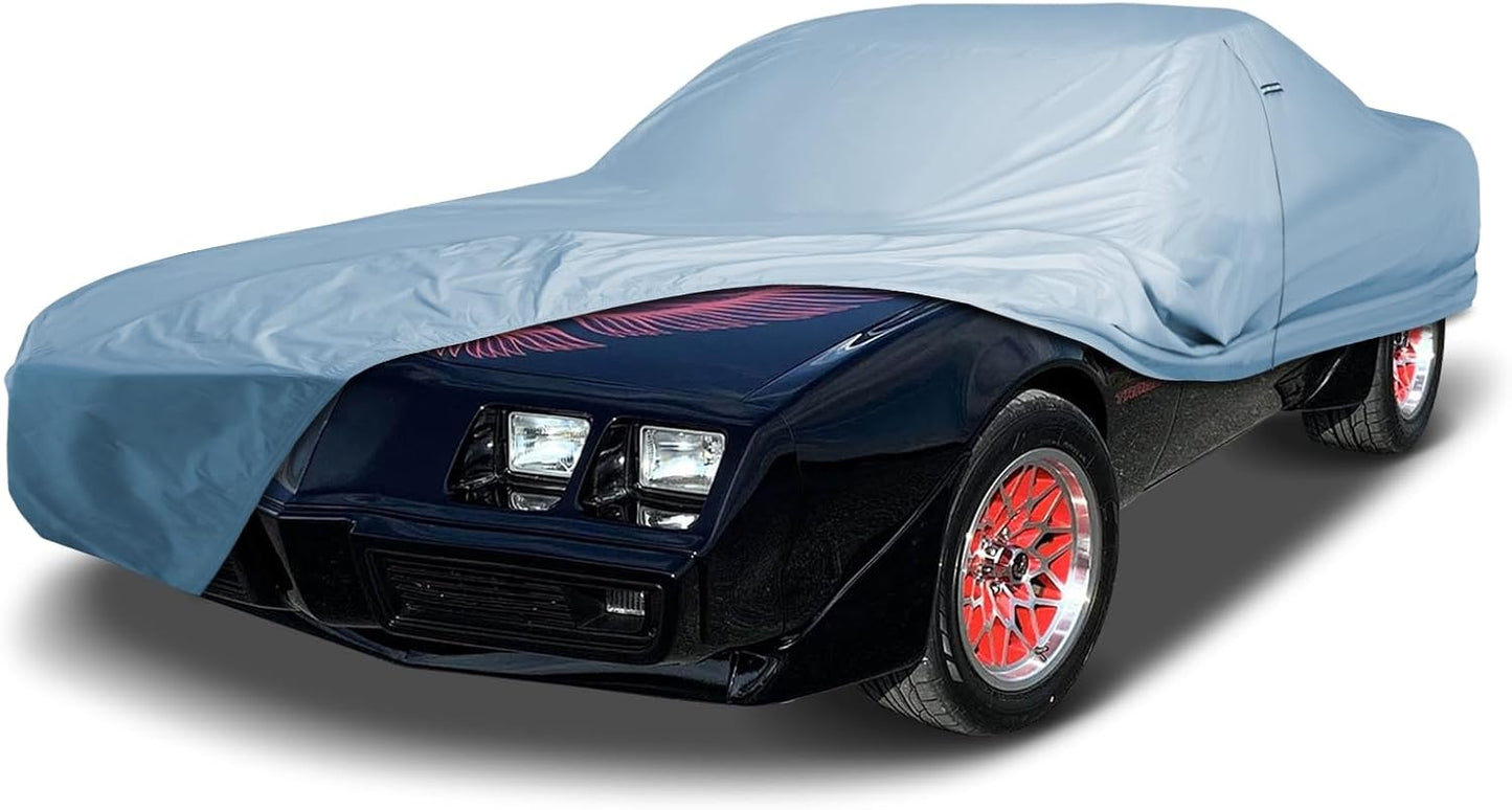 iCarCover Premium Car Cover for 1967-1981 Pontiac Firebird Heavy Duty Waterproof All-Weather Automobiles Custom Fit Indoor Outdoor UV Snow Protection Covers with Straps and Bag