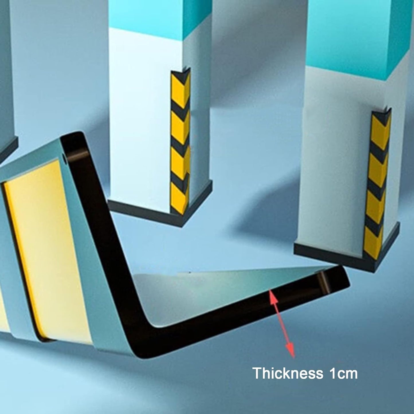 Parking Garage Wall Protector Corner Guard, 1cm Thick Rubber Column, Anti-Scratch Goods Lift Entrance Protection, Garage Wall Corner Guard for Parking Garages