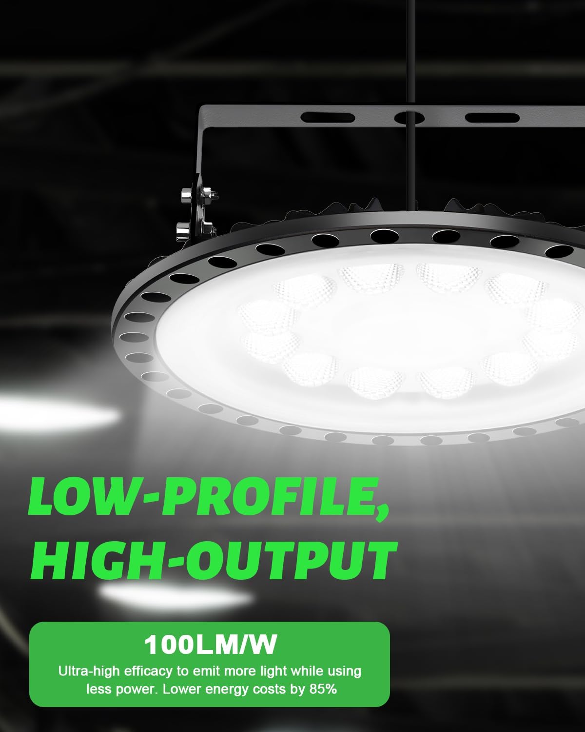 Viugreum 100W UFO LED High Bay Light 10,000LM 120V LED High Bay Lights 5000K Daylight, Alternative to 450W MH/HPS for Garage Workshop Barn Factory Warehouse - 20 Pack