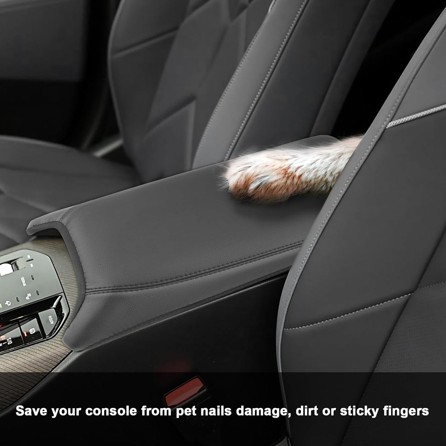 SXCY for 2025 BMW X3 Armrest Cover for 2025 BMW X3 (30 / M50 xDrive) Accessories 2025 X3 Center Console Cover 2025 X3 Middle Console Cover (Thin Cover with Black Line)