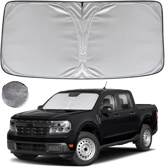 KAYZT Windshield Sun Shade for 2022 2023 2024 2025 Ford Maverick Foldable Sunshade Front Window Custom Fit Car Accessories
