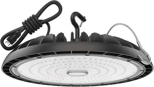 LED High Bay Light 200W, 30000LM 5000K Bright UFO High Bay Light [800W MH/HPS Eqv.] with 5' Cable US Plug, 100-277V ETL Listed Bay Lighting for Shop Garage Barn Warehouse