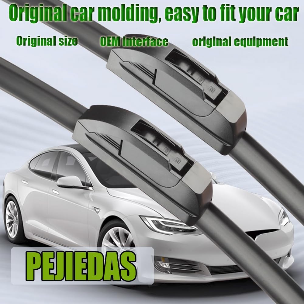 OEM Quality Front Wiper Blades, Replacement for 1996-2000 Honda Civic,1987-1990 Nissan Sentra, OE Original Style (19 Inch + 18 Inch Front Wiper Blades)