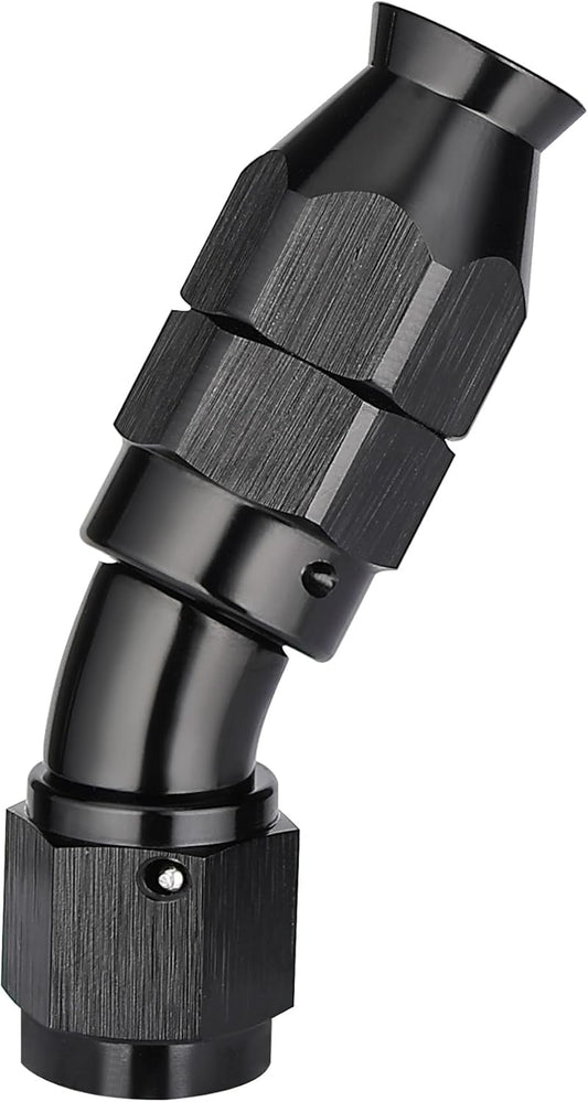 EVIL ENERGY 4AN 30 Degree PTFE One Piece Full Flow End Hose Fitting Aluminum Black