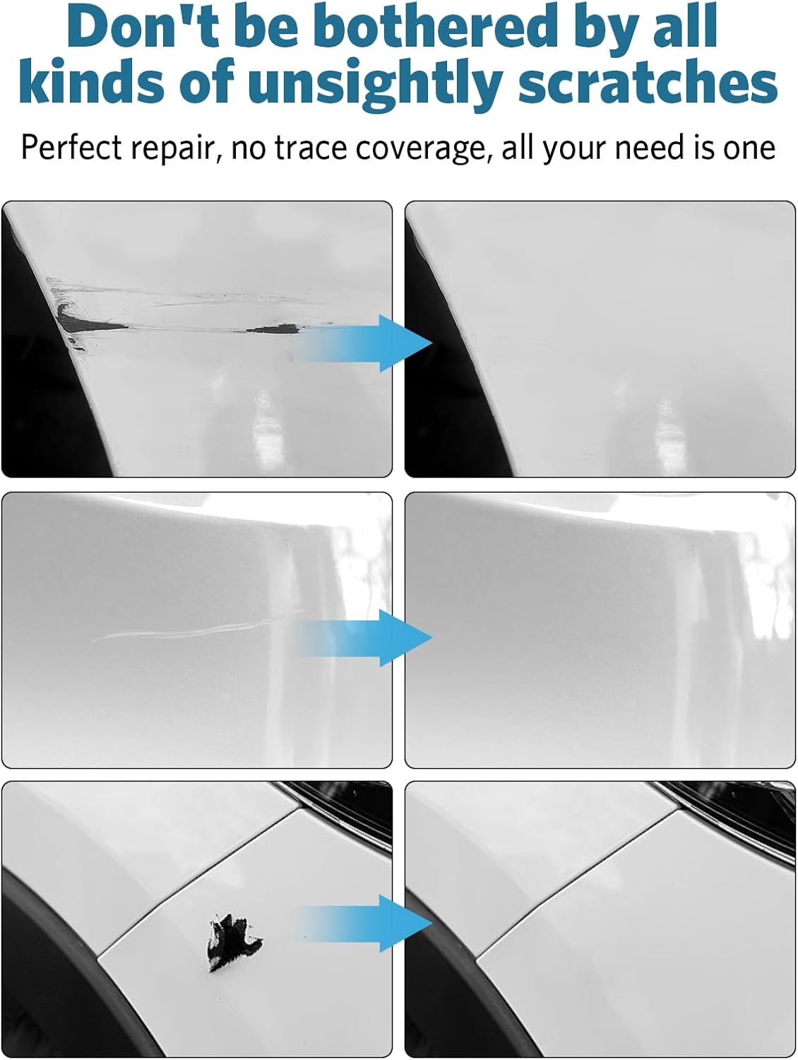 Agate Black Metallic(UM) Touch Up Paint for Ford, Car Paint Scratch Repair Remover Pen Color Exact Match, Quick and Easy Fix Automotive Chips and Nicks Scuff