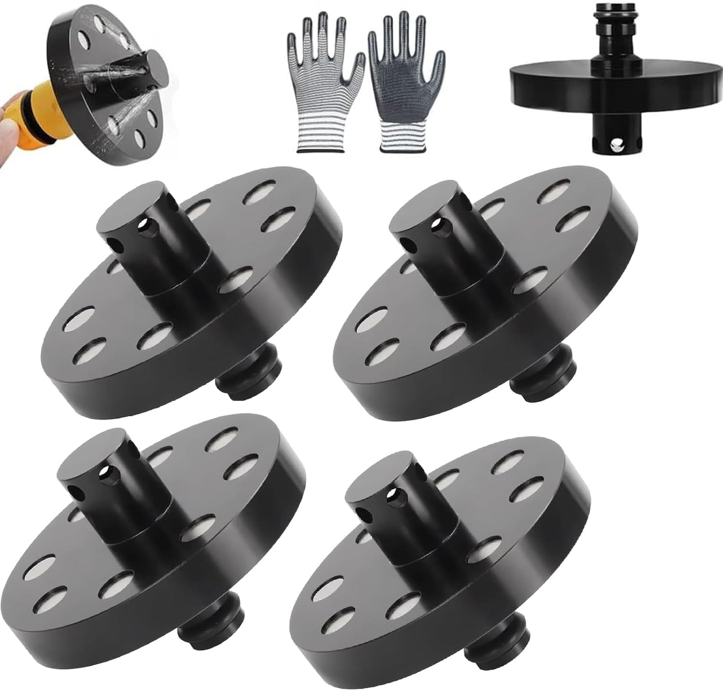 O-Ring Chassis Cleaner Flusher Kit,360° Spinning Nozzle, Undercarriage Cleaner with Quick Coupling, Efficient Wheel Arches/Undercarriage Cleaner Powerful Cleaning in Hidden Areas for All Car (4pc)