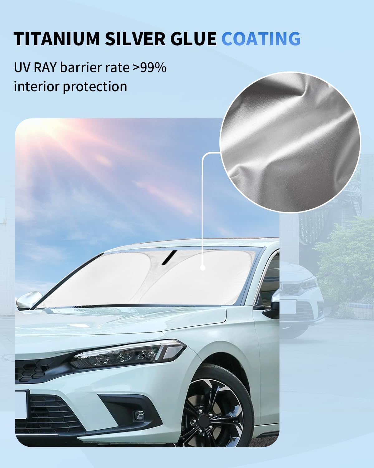 for Mazda CX5 Foldable Windshield Sun Shade for 2016 2015 2014 2013 Mazda CX-5 CX5 Custom-Fit Car Windshield Cover Sunshade UV Protector, Auto Window Shades for Front Windscreen Accessories