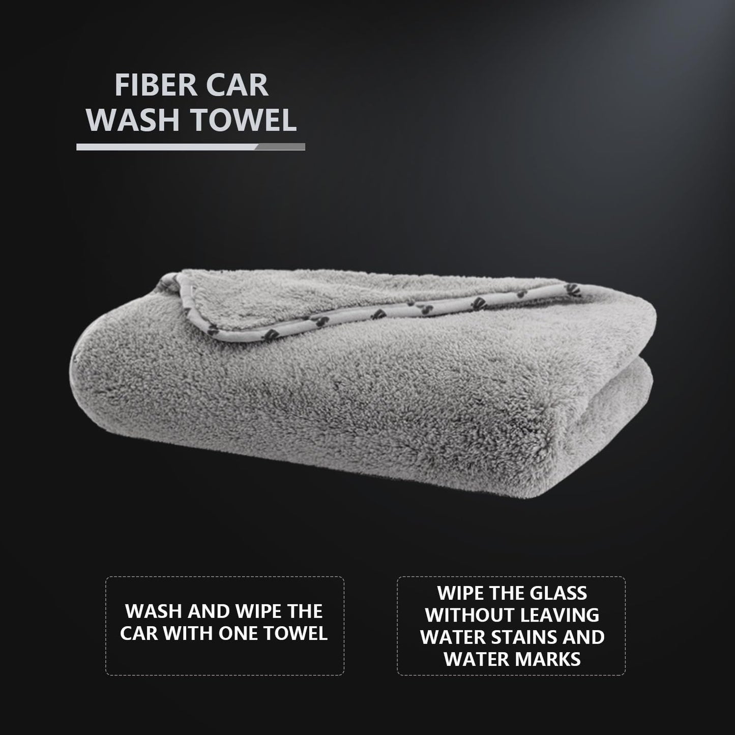 SPTA Car Microfiber Towels Woolly Mammoth Large, Super Absorbent and Soft Microfiber Towels for Cars, Gray (26.4 x 38.2 inch) -MT035