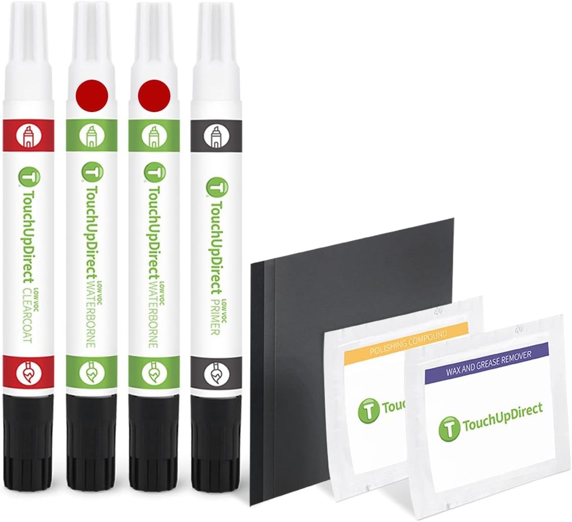 TouchUpDirect 3U5 Supersonic Red Tricoat for Toyota Exact Match Touch Up Paint Combo - Platinum Package