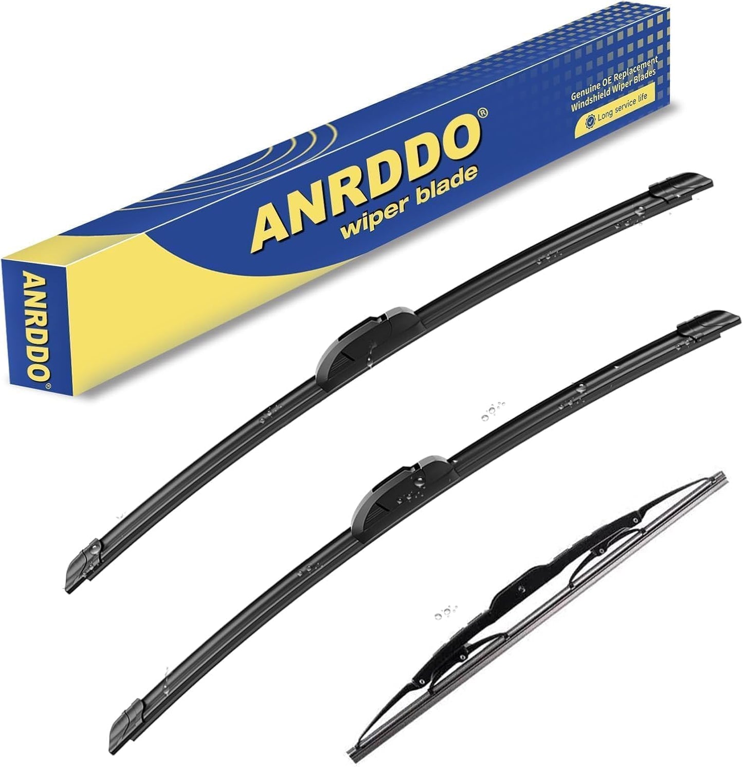 3 wipers Replacement For 2005 2006 2007 2008 2009 2010 Toyota Sienna Original Equipment Windshield Wiper Blades - 26"+19"+16" (Set of 3) U&J HOOK