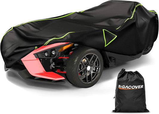 Full Cover for Polaris Slingshot Heavy Duty Premium Oxford Cover Windshield Cover Waterproof Windproof All Weather Protection Covers for Slingshot S SL SLR R Signature LE(420D Oxford)