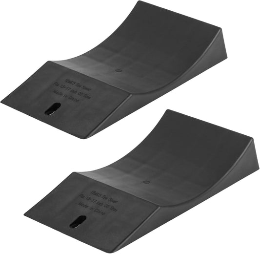 2-Pack Flat Free Tire Saver Ramp for 13-17" PU Foam Tire and Wheel, Non-Flat Spots Tire Saver Ramp, Suitable for Lawnmower, Wheelbarrow, and Trailer